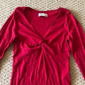 Red Hollister Long Sleeve Top
